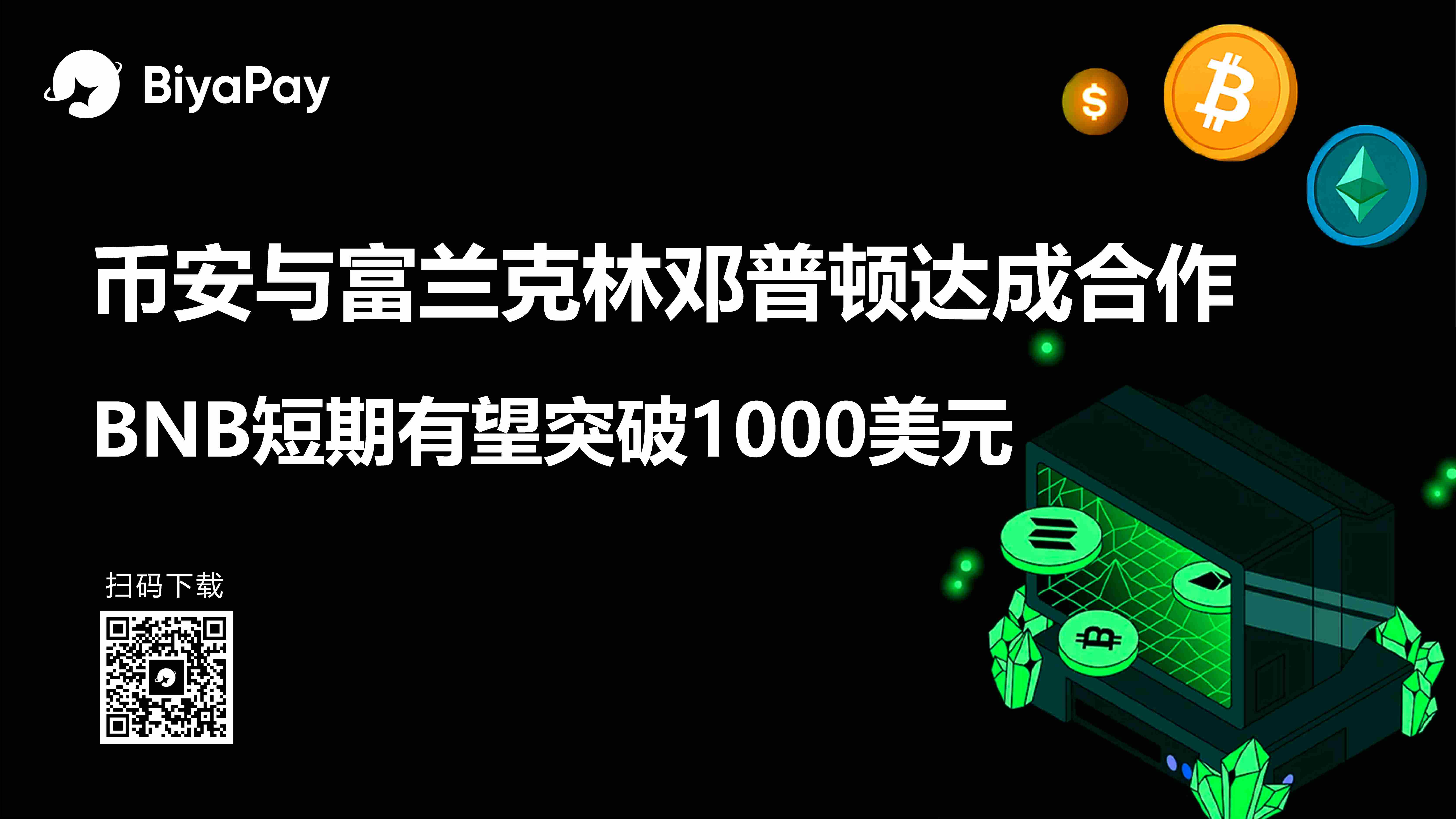 币安与富兰克林邓普顿合作开发代币化证券产品，BNB价格突破900美元